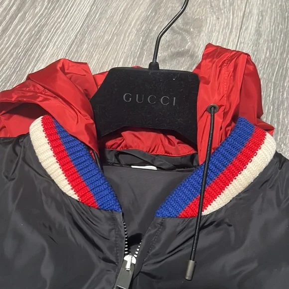 Men's Gucci Box Logo Nylon Windbreaker Jacket